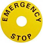 CP-132 - Emergency Stop Plate (Label)