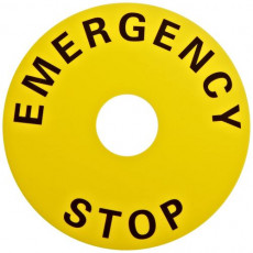 CP-132 - Emergency Stop Plate (Label)